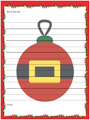Lined Santa Letter Writing Paper Template