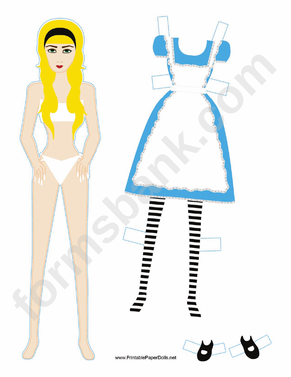 Maid Paper Doll Template