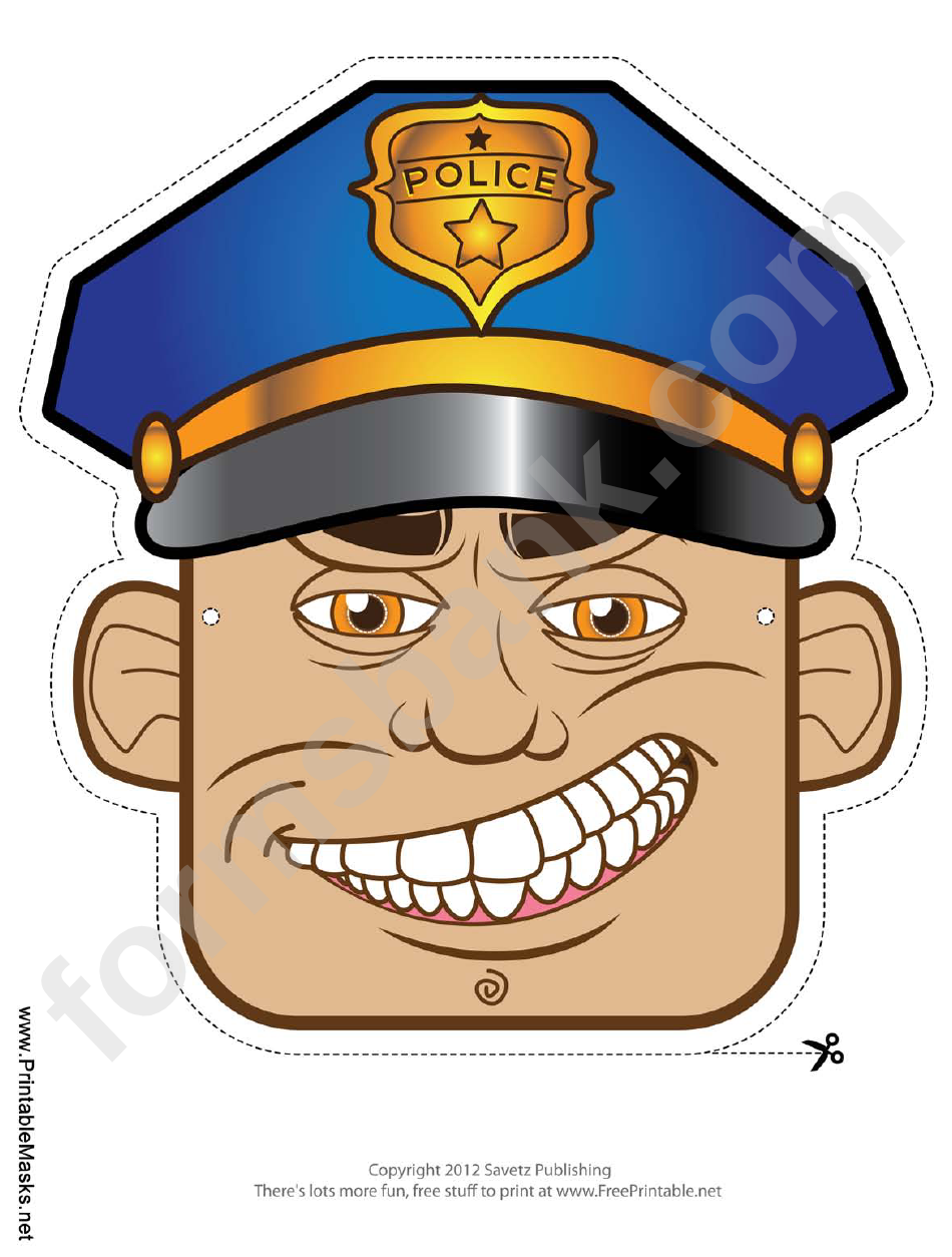 Police Officer Mask Template