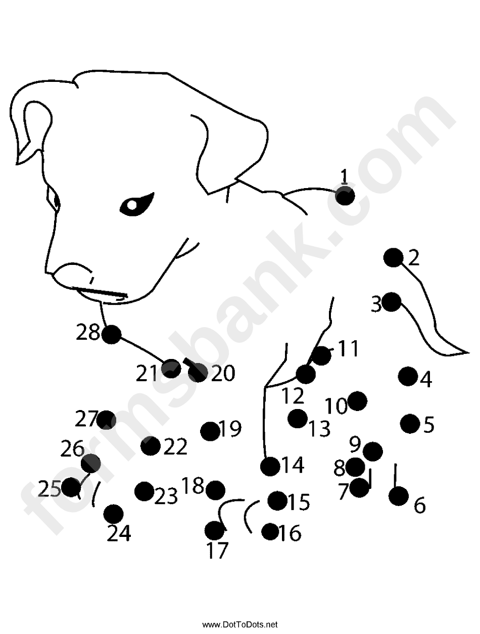 Puppy Dot-To-Dot Sheet