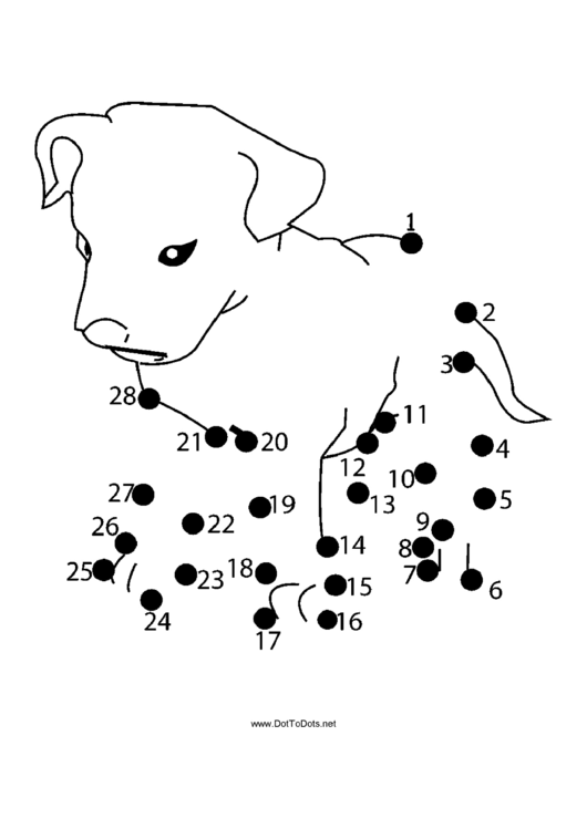 Puppy Dot-To-Dot Sheet Printable pdf