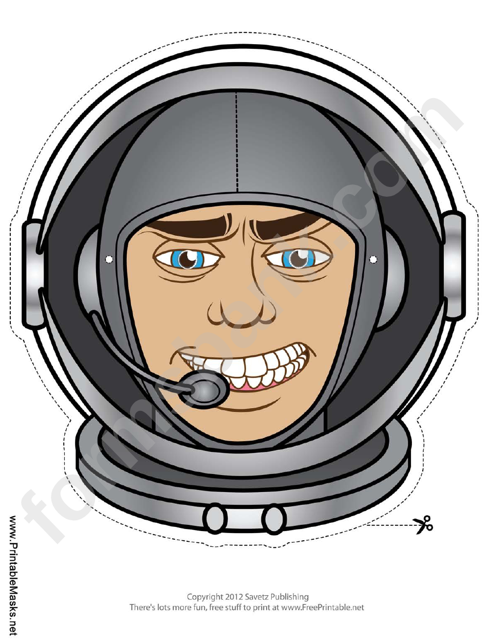 Шаблон маски космонавта