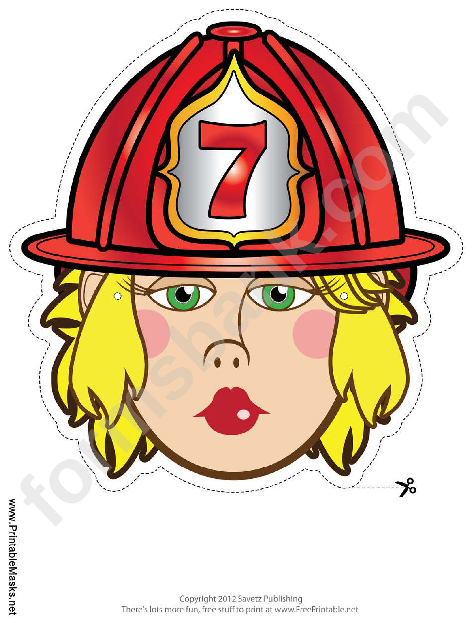 Firewoman Mask Template