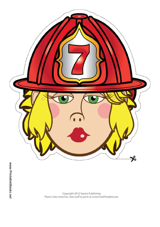 Firewoman Mask Template Printable pdf