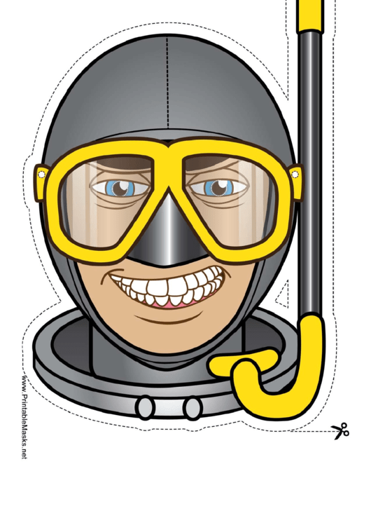 Diver Mask Template Printable pdf