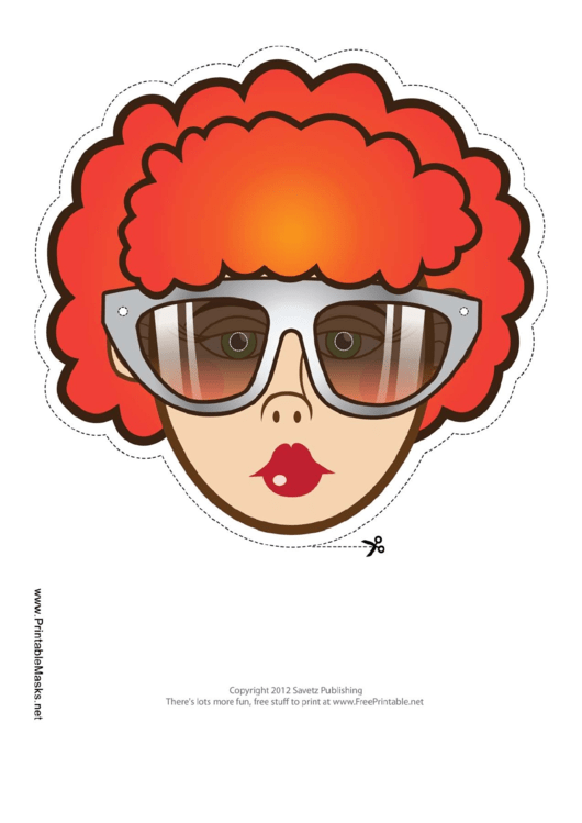 Ginger Mask Template Printable pdf