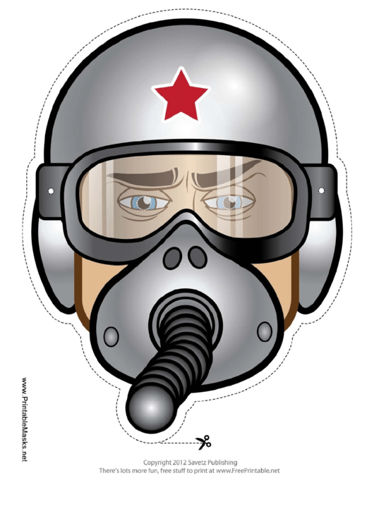 Army Diver Mask Template Printable pdf