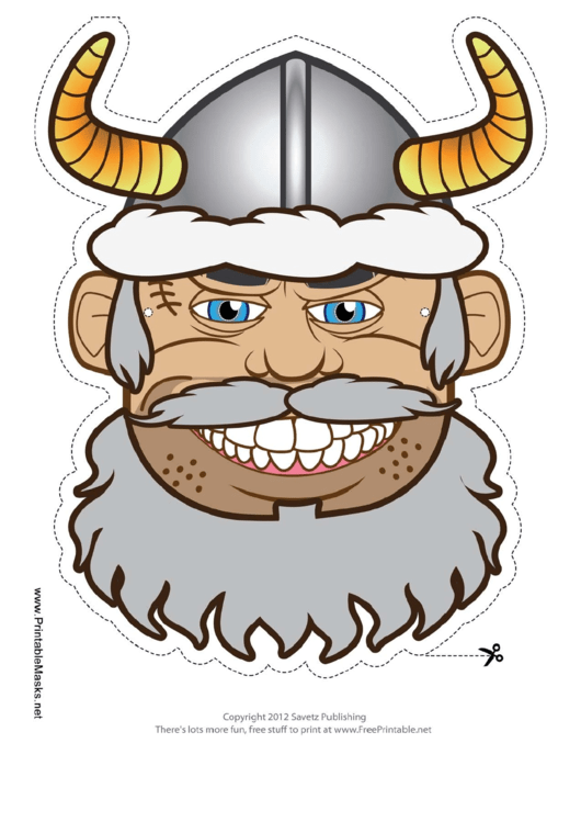 Viking Mask Template Printable pdf