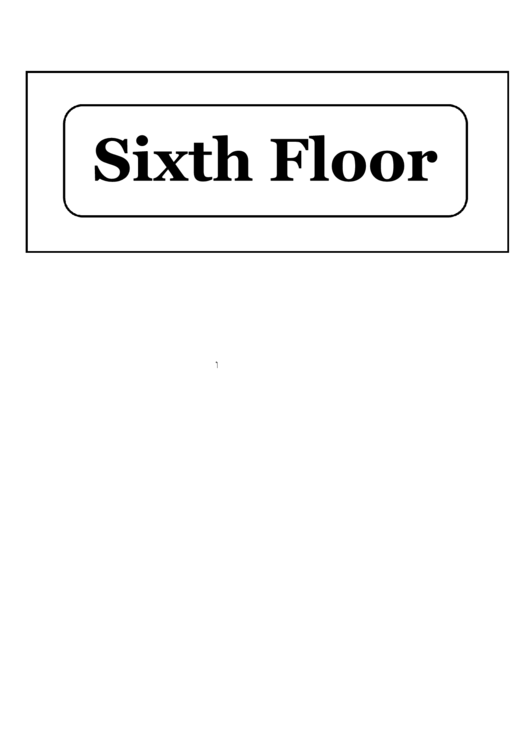 Sixth Floor Template Printable pdf