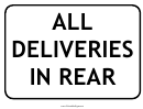 Deliveries In Rear