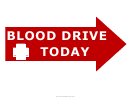 Blood Drive Right Sign