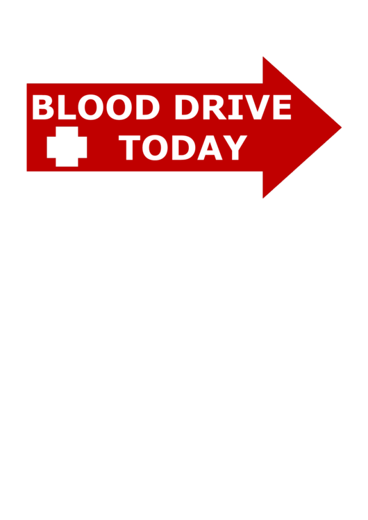 Blood Drive Right Sign Printable pdf
