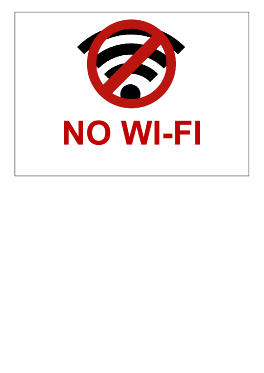 No Wi-Fi Sign Printable pdf