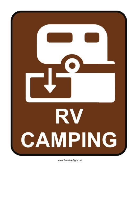 Rv Camping Sign Printable pdf