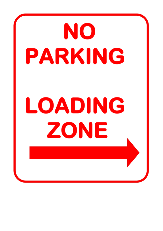 Traffic No Parking In Loading Zone Right Printable pdf