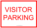 Visitor Parking Red Sign