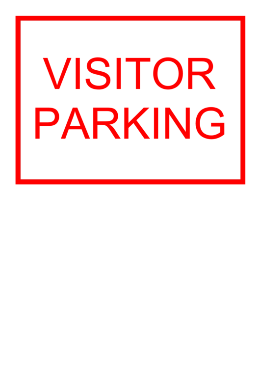 Visitor Parking Red Sign Printable pdf