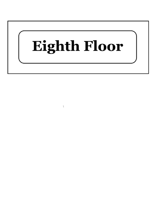 Eighth Floor Sign Template Printable pdf