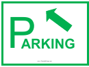 Parking Arrow Up Left Sign