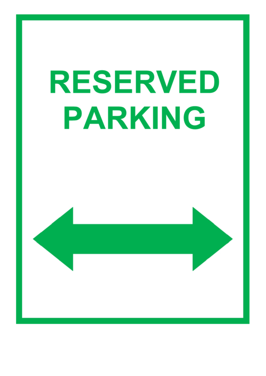 Reserved Parking Both Sides Sign Printable pdf