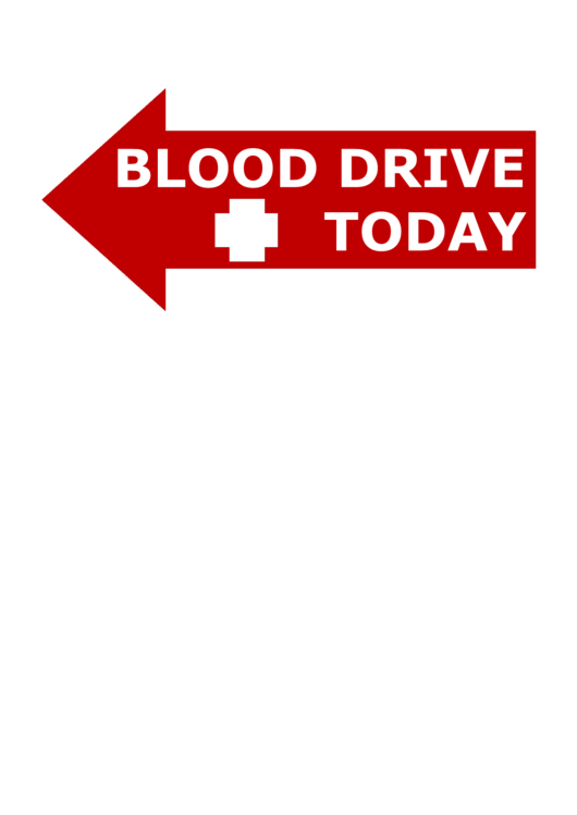 Blood Drive Left Sign Printable pdf