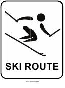 Skiing Sign Template
