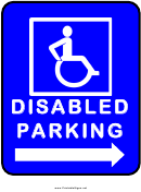 Traffic Disabled Parking Right