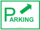 Parking Arrow Up Right Sign
