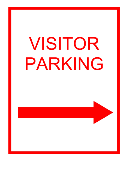 Visitor Parking Right Red Sign Printable pdf