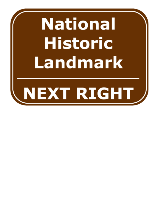 Historic Landmark Right Sign Template Printable pdf