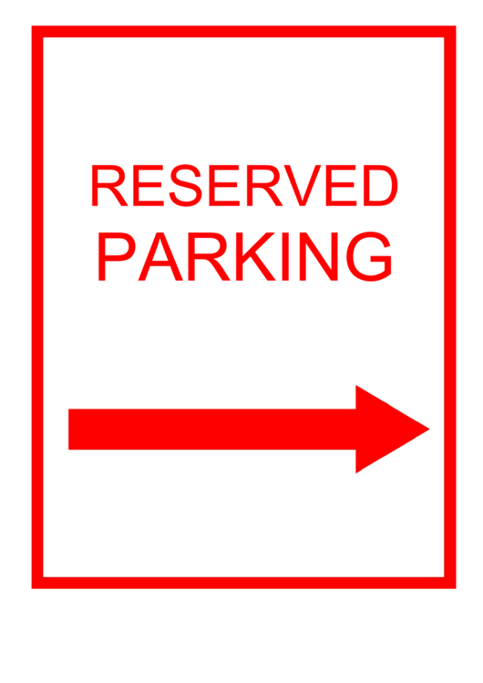 Reserved Parking Right Red Sign Printable pdf