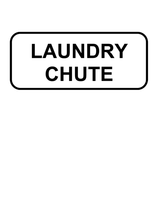 Laundry Chute Printable pdf