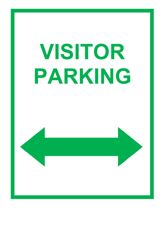 Visitor Parking Both Sides Sign Printable pdf