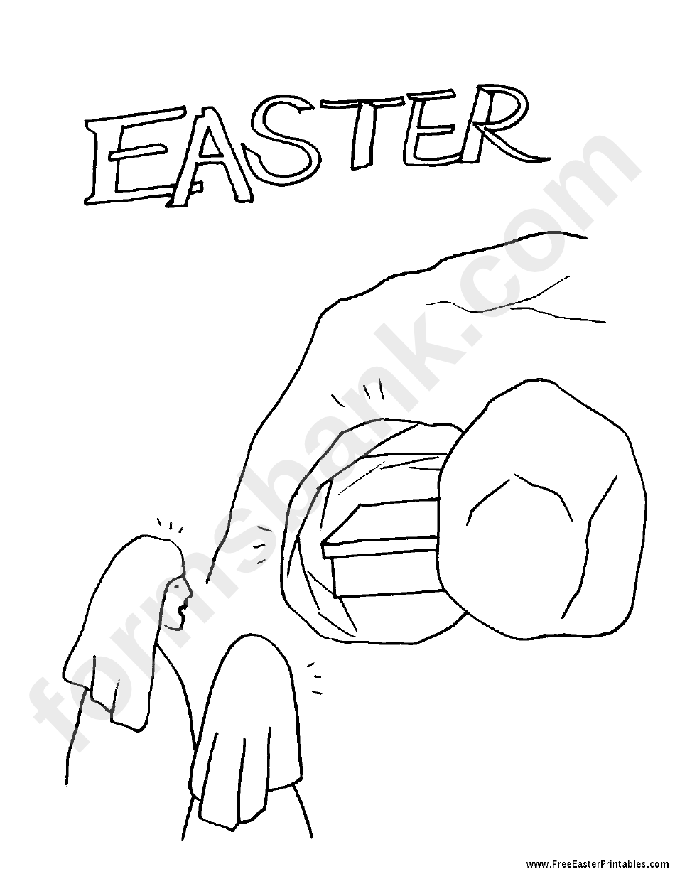Empty Tomb Easter Coloring Sheet
