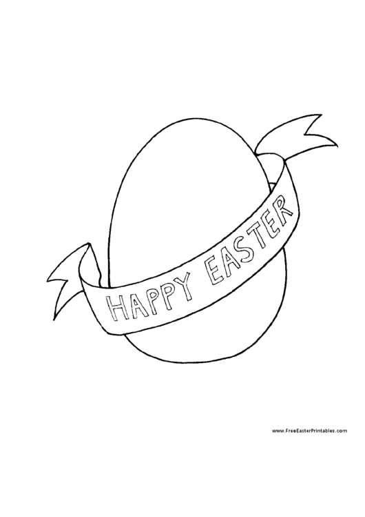 Happy Easter Egg Coloring Sheet
