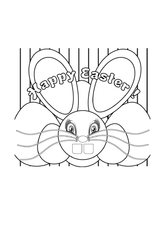 Easter Bunny Coloring Sheet printable pdf download