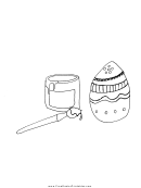 Paint And Egg Holiday Coloring Sheets