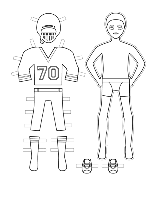 Baseball Paper Doll Coloring Pages Printable pdf
