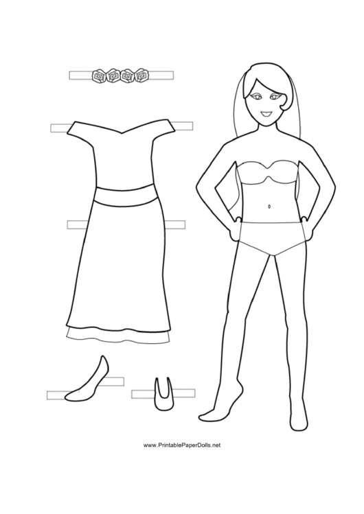 Party Paper Doll Coloring Pages Printable pdf