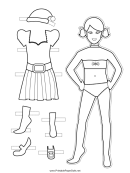 German Paper Doll Coloring Pages