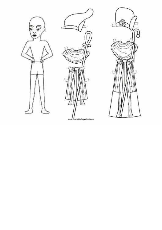 Wizard Paper Doll Coloring Pages Printable pdf