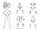 Swimsuit Paper Doll Coloring Pages