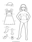 Alpine Paper Doll Coloring Pages