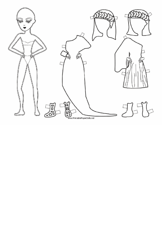 Roman Paper Doll Coloring Pages Printable pdf