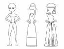 1920s Paper Doll Coloring Pages