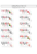 Adding Playing Cards (a) Math Worksheet With Answers