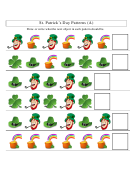 St. Patrick's Day Patterns (a) Worksheet With Answers