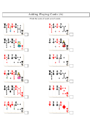 Adding Playing Cards (A) Math Worksheet With Answers Printable pdf