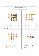 Autumn Ratios (J) Math Worksheet With Answers Printable pdf
