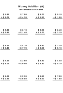 Money Addition (a) Math Worksheet With Answers